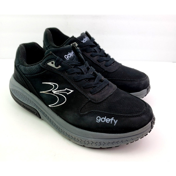 Gdefy Gravity Defyer Orion Mens Size 11 Black Leather Orthotic Walking Shoes - Picture 1 of 12